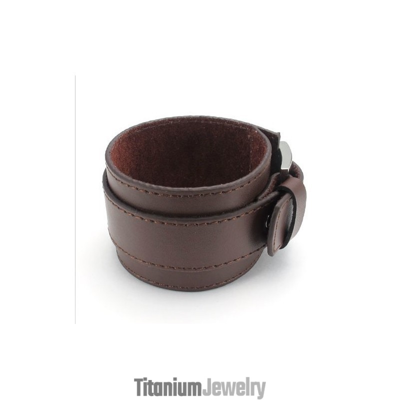 ייצור מיומן צבעים עדינים איכות אמינה צמיד עור טיטניום