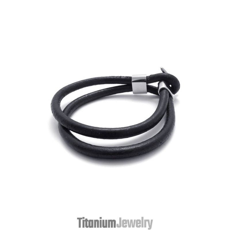 ייצור מיומן צבעים עדינים צמיד עור טיטניום איכותי ואמין