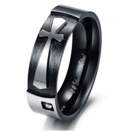 טבעת טיטניום צלב איכותית ויציבה לאוהבים