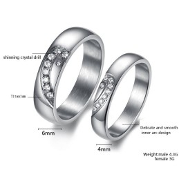 טבעת טיטניום עמידה לשימוש לאוהבים