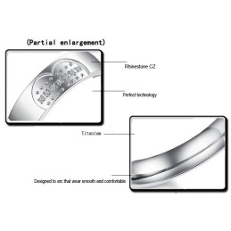 טבעת טיטניום איכותית לאוהבים עם אבני חן