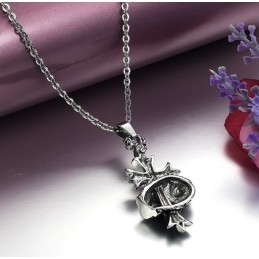 שרשרת טיטניום "מלך הכמות" בצורת צלב לגברים