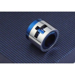 שרשרת ותליון של צלב תנ"ך כחול לגברים עם רולר טיטניום טהור (חדש)