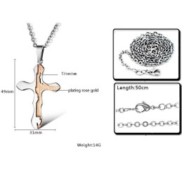 שרשרת טיטניום עם צלב מוניטין אמין