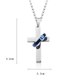 תליון ושרשרת טיטניום בסגנון אופנתי עם צלב