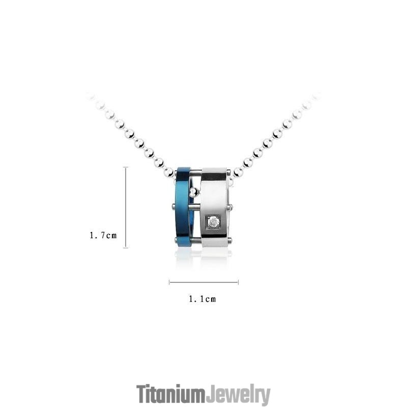 תליון שרשרת טיטניום טהור כחול לגברים (חדש) תליון שרשרת טיטניום טהור כחול לגברים (חדש)