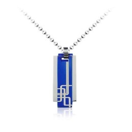 שרשרת טיטניום טהורה לגבר עם תבנית 3 חלקים, שרשרת חופשית