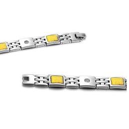 צמיד טיטניום איכותי לבריאות לאוהבים עם אבן חן