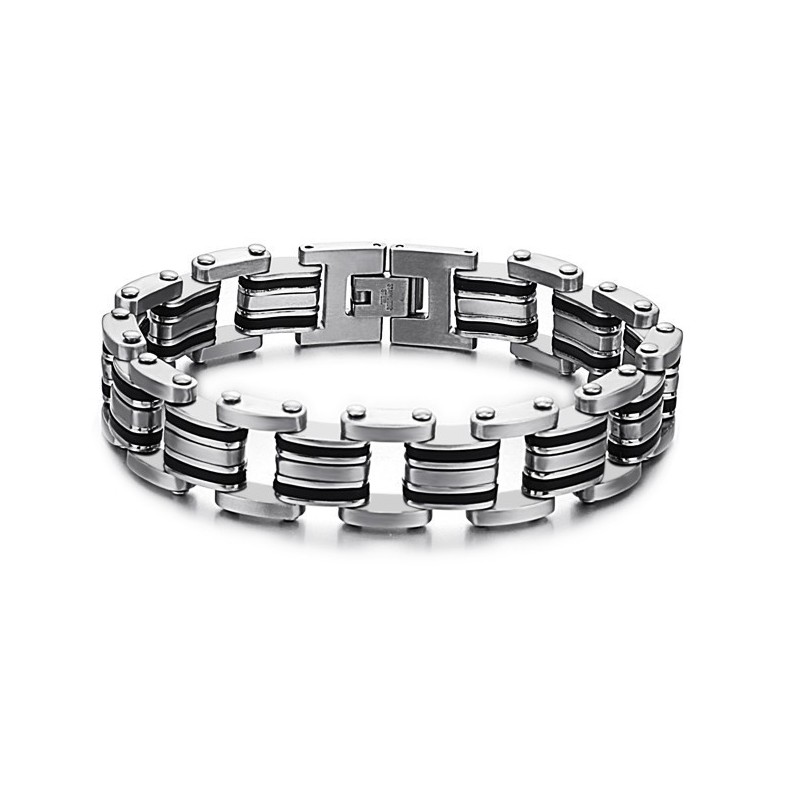 צמיד סיליקון טיטניום קלאסי איכותי לגברים