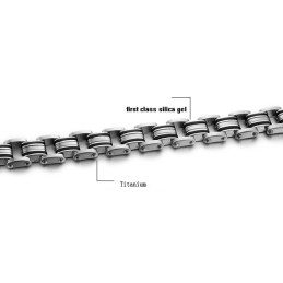 צמיד סיליקון טיטניום קלאסי איכותי לגברים