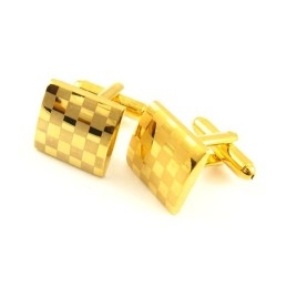 חפתים מרובעים מטיטניום עם ציפוי זהב