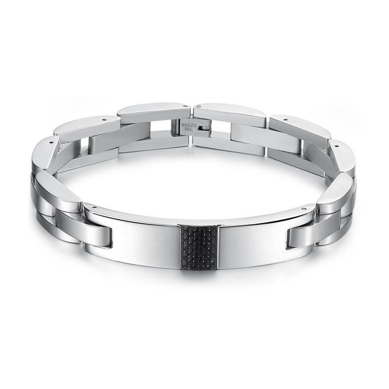 צמיד טיטניום שחור מסיבי פחמן לגברים מלכת האיכות