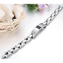 צמיד טיטניום שחור מסיבי פחמן לגברים מלכת האיכות