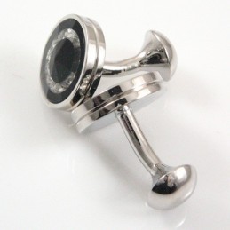 חפתים עגולים מצופים טיטניום ושחור בציפוי IP עם יהלום