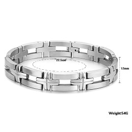 צמיד טיטניום צלב לגברים באיכות גבוהה