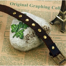 צמיד עור טיטניום באיכות גבוהה עם מספרים רומיים