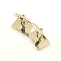 חפתים מצופים טיטניום ושחור IP עם צלב יהלומים