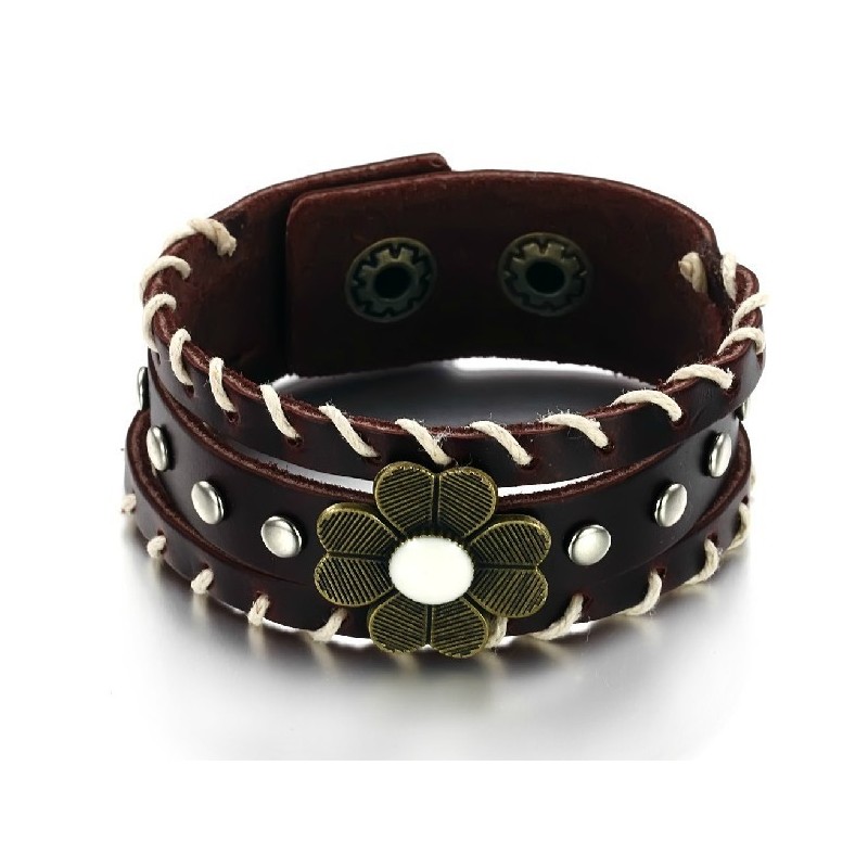 צמיד עור טיטניום יוניסקס מלך הכמות