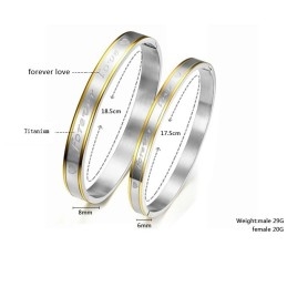 צמיד טיטניום איכותי ויציב לאהבה לנצח לאוהבים