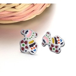 עגילי טיטניום בצורת דוב איכותיים לנשיות