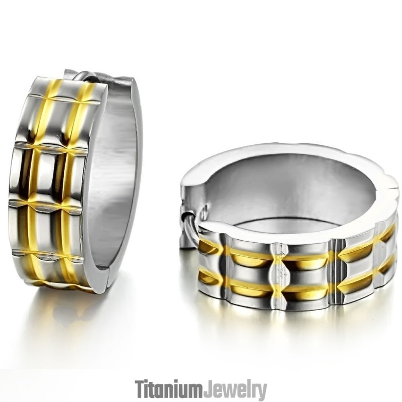 עגילי טיטניום יוניסקס באיכות יציבה