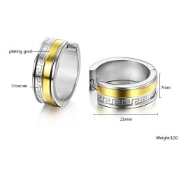 עגילי טיטניום קלים לשימוש עם דוגמא לקיר