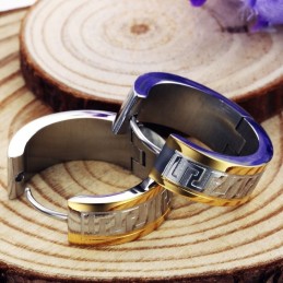 עגילי טיטניום באיכות גבוהה עם תבנית קיר