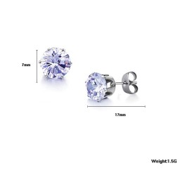 עגילי טיטניום באיכות מעולה עם יהלומים