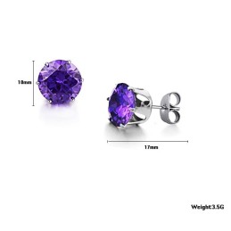 ידוע בזכות עגילי טיטניום סגולים נשיים באיכות מעולה עם יהלומים