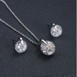 שרשרת ועגילים מטיטניום לנשים עם אבני חן, איכות וכמות מובטחות