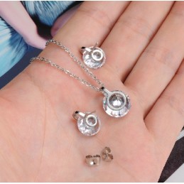 שרשרת ועגילים מטיטניום לנשים עם אבני חן, איכות וכמות מובטחות