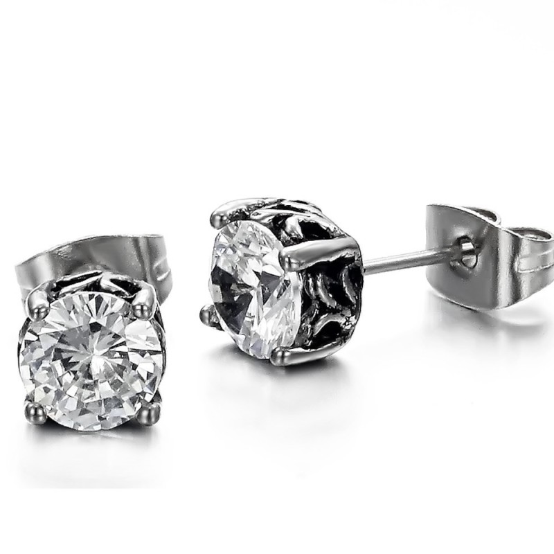 מלכת עגילי טיטניום איכותיים לשני המינים עם אבני חן