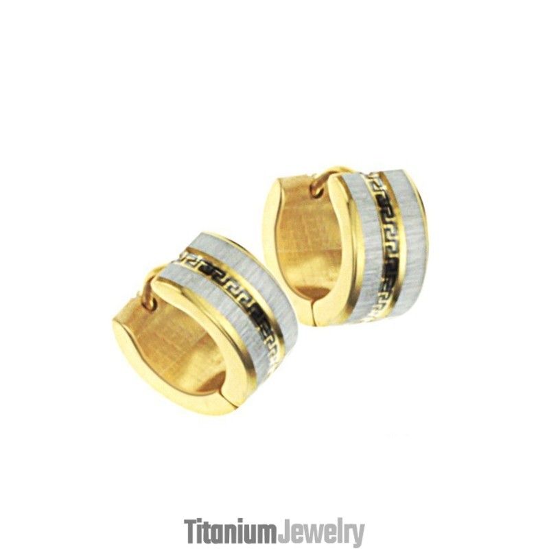 עגילי טיטניום קלים לשימוש עם דוגמא לקיר לנשים