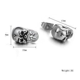 עגילי טיטניום גולגולת נשיים אמינים וביצועים עם יהלומים