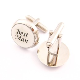 חפתים עגולים מצופים טיטניום ושחור בצבע IP של Best Man