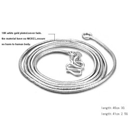שרשרת טיטניום בציפוי פלטינה לנשים עם נחש במפרט מלא