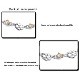 צמיד טיטניום מצופה פלטינה קל לשימוש לנשים