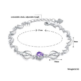 צמיד טיטניום בצורת דולפין מצופה פלטינה של מלכת האיכות לנשים