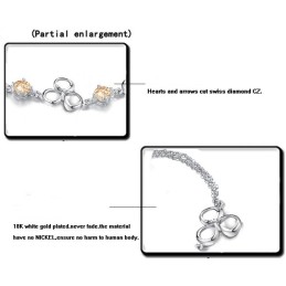 צמיד טיטניום מצופה פלטינה באיכות מעולה עם קריסטל סגול