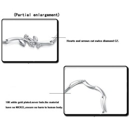 צמיד טיטניום מצופה פלטינה ואיכותי עם אבני חן