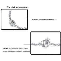 צמיד טיטניום חלול מצופה פלטינה עם אבני חן, מוניטין אמין