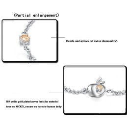 צמיד טיטניום חלול מצופה פלטינה עם אבני חן, מוניטין אמין