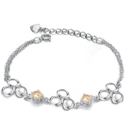 מגוון רחב של צמידי טיטניום מצופים פלטינה ועמידים בפני דהייה לנשים