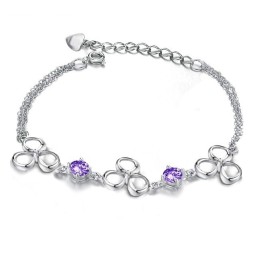 מגוון רחב של צמידי טיטניום מצופים פלטינה ועמידים בפני דהייה לנשים