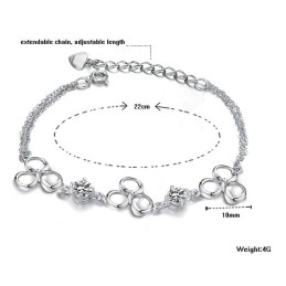 מגוון רחב של צמידי טיטניום מצופים פלטינה ועמידים בפני דהייה לנשים