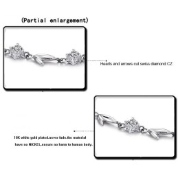 ידוע בזכות צמיד טיטניום מצופה פלטינה בצורת עלה ויהלום סגול באיכות מעולה לנשיות