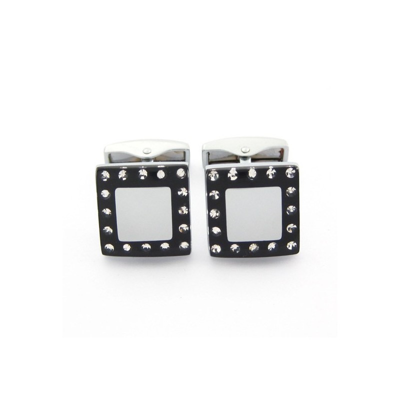 חפתים מצופים טיטניום ושחור IP עם יהלומים