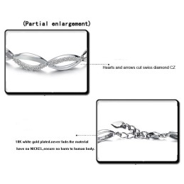 צמיד טיטניום מצופה פלטינה ויהלום לנשים, מלכת האיכות