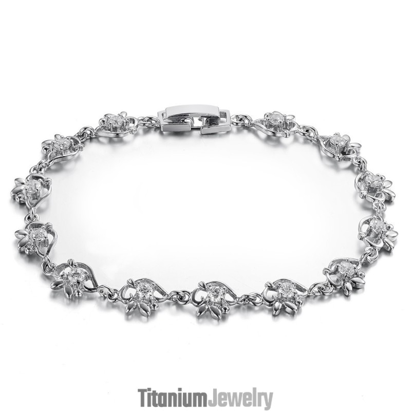 צמיד טיטניום מצופה פלטינה בעל שם עולמי לנשים