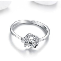 טבעת טיטניום בציפוי פלטינה של מלכת האופנה הנשית האיכותית